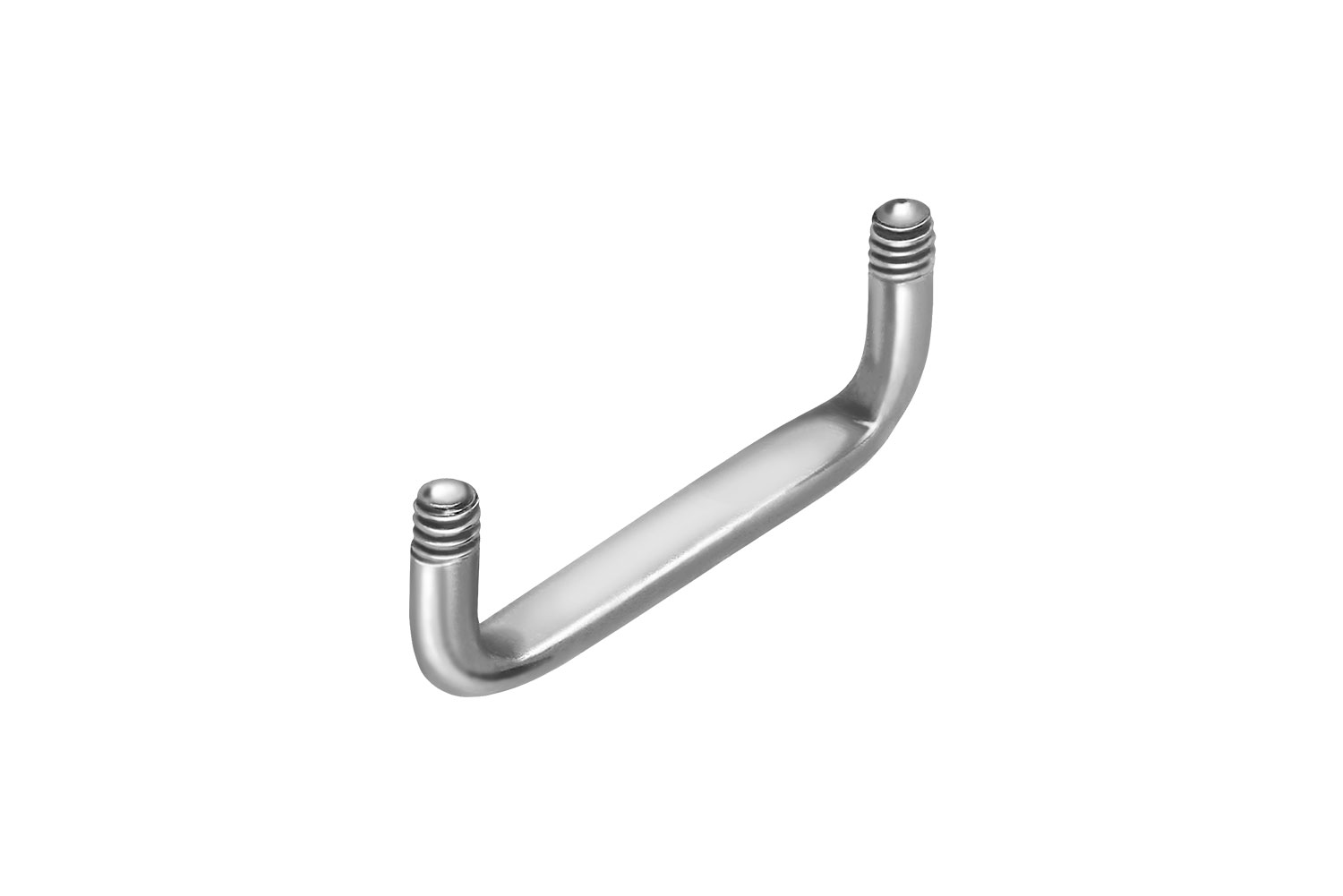 Titan Surface Barbell Piercing FLACH (90 Grad) ohne Kugeln